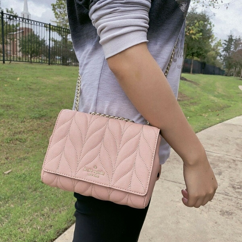 Kate Spade Mini Emelyn Crossbody Rosy Quilted Bag - Picture 1 of 5
